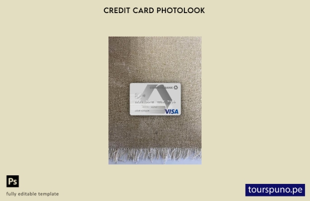 listo para imprimir plantilla frontal de aspecto fotográfico de la tarjeta Vis 4
